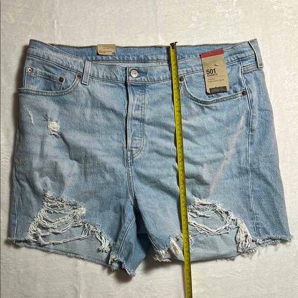 NWT Levi's 501 Blue Jean Shorts Distressed Cut-Off Style - Picture 8 of 11